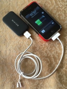 iPhone's cable with Belkin 1000